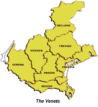 Map of the Veneto